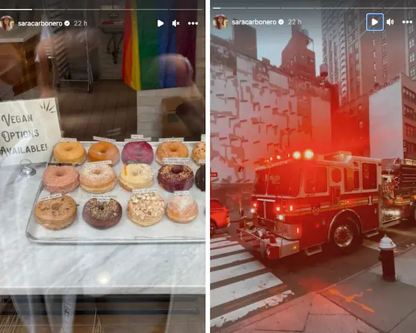 Sara Carbonero comparte imágenes de su viaje a Nueva York por redes.