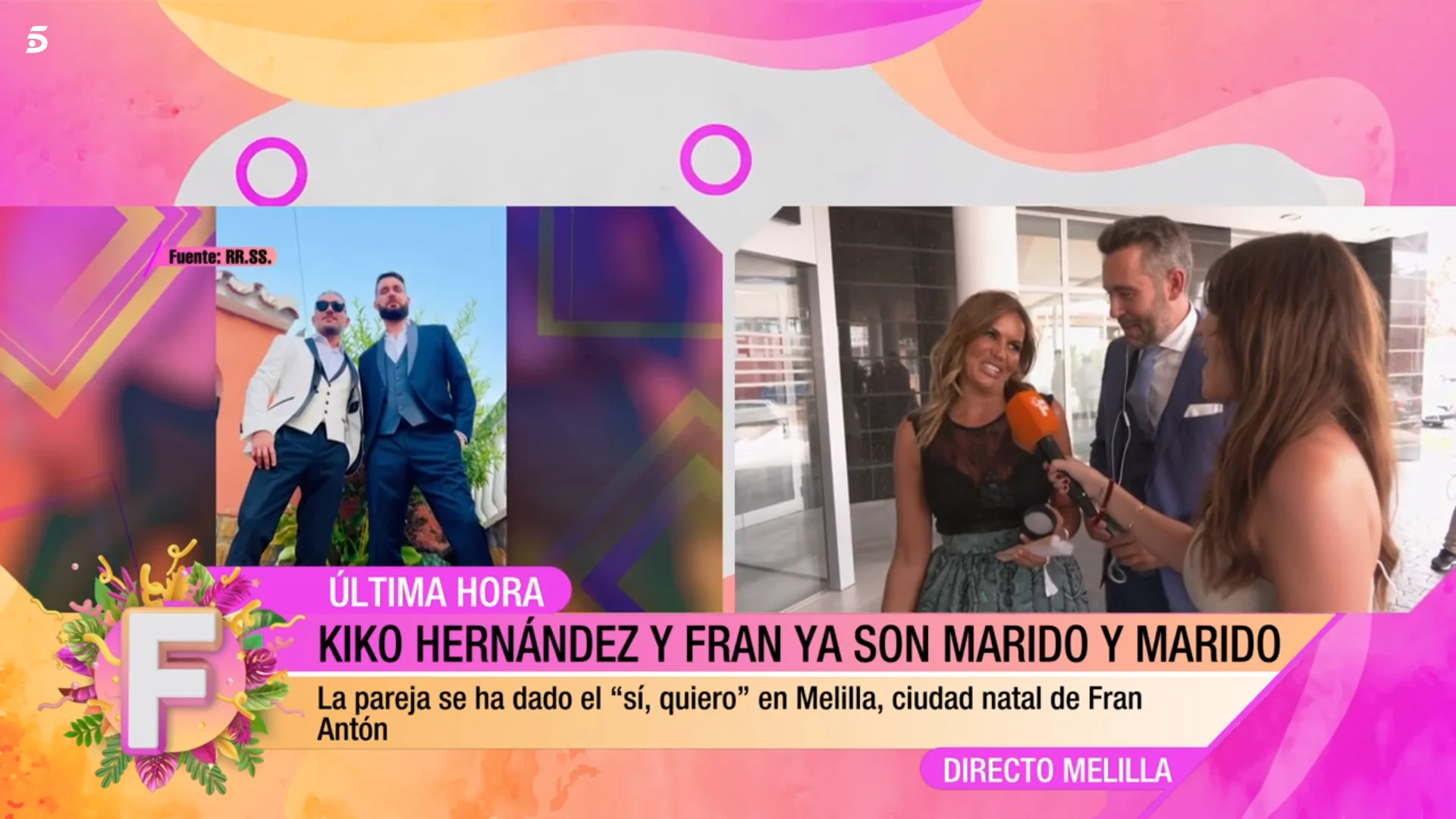 Marta López y Kike Calleja han contado algunos detalles de la boda de Kiko y Fran (Telecinco)