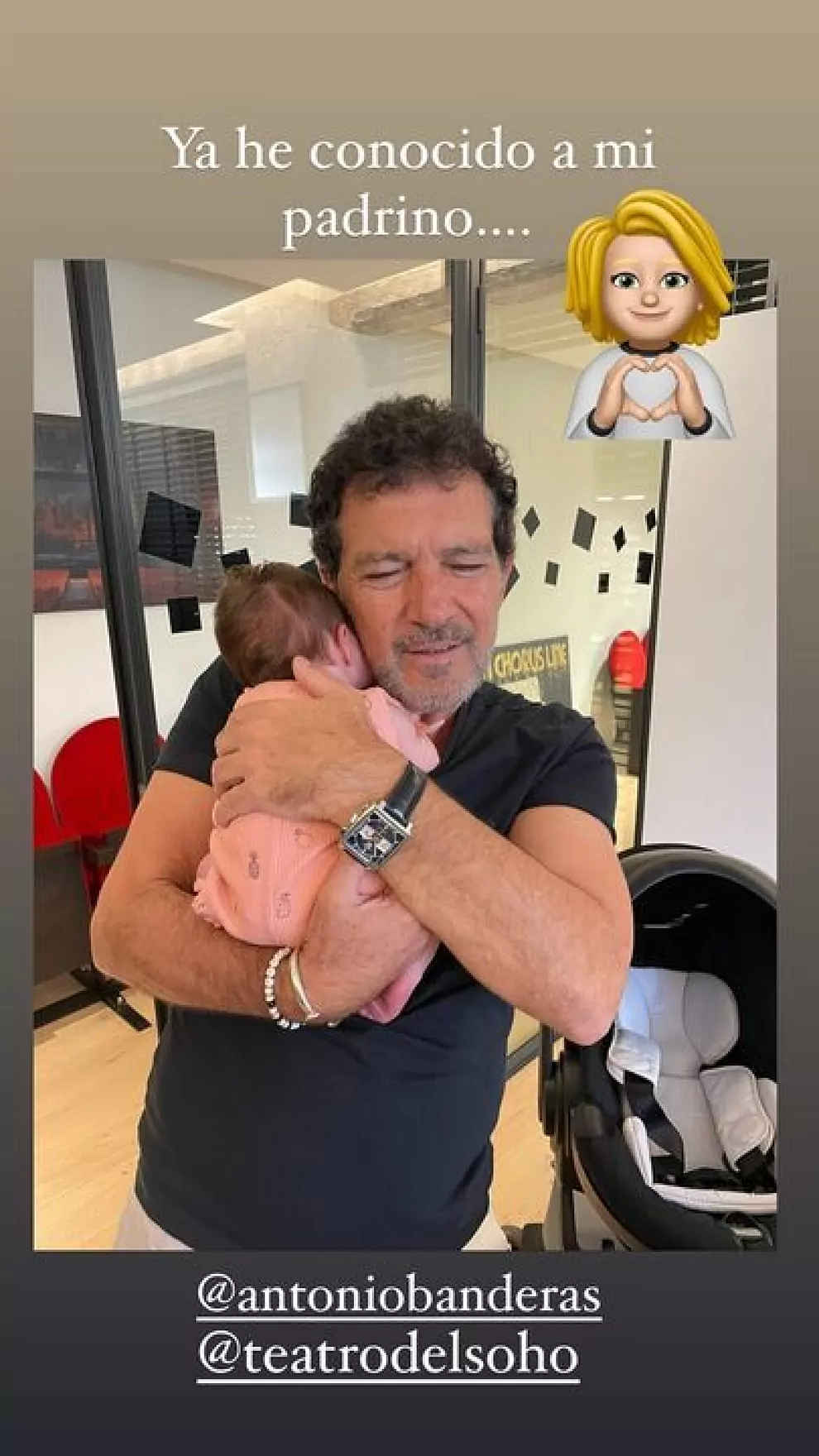 Antonio Banderas y su ahijada, Daniela (Instagram)