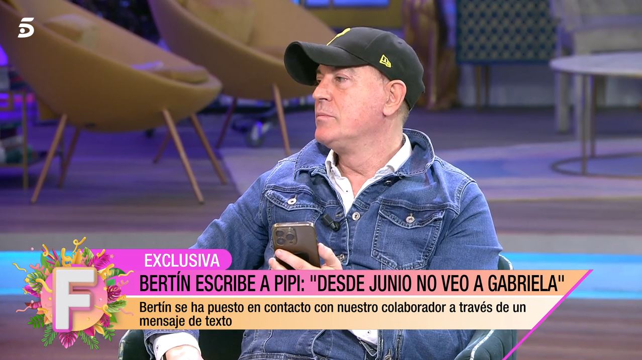 Pipi Estrada leyó en 'Fiesta' un mensaje de Bertín Osborne.