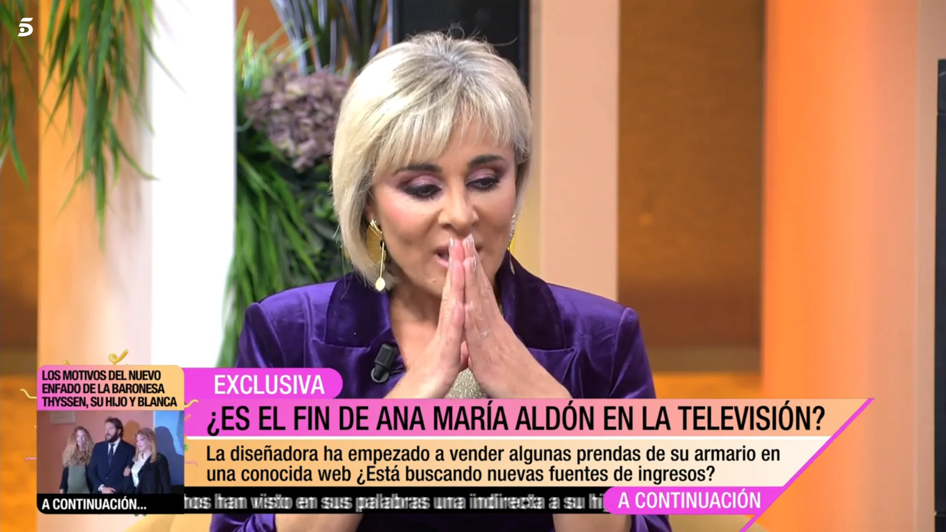 Ana María Aldón está viviendo un momento tenso (Telecinco)