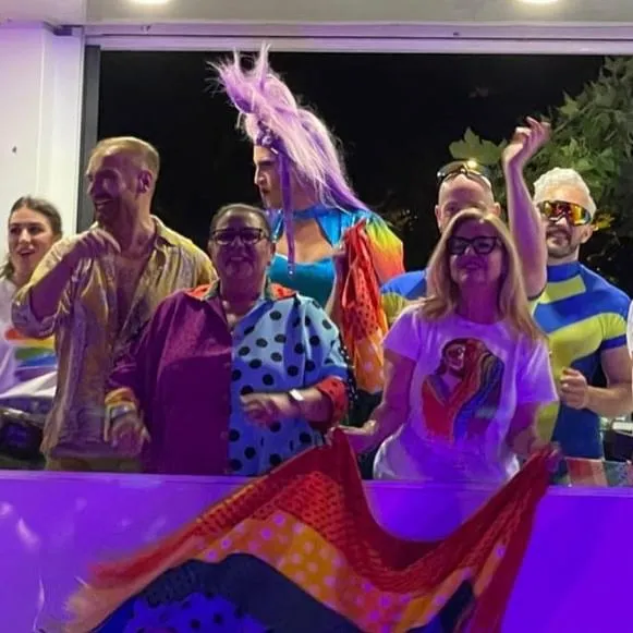 María del Monte e Inmaculada Casal, en las fiestas del Orgullo 2023. Foto: redes sociales.