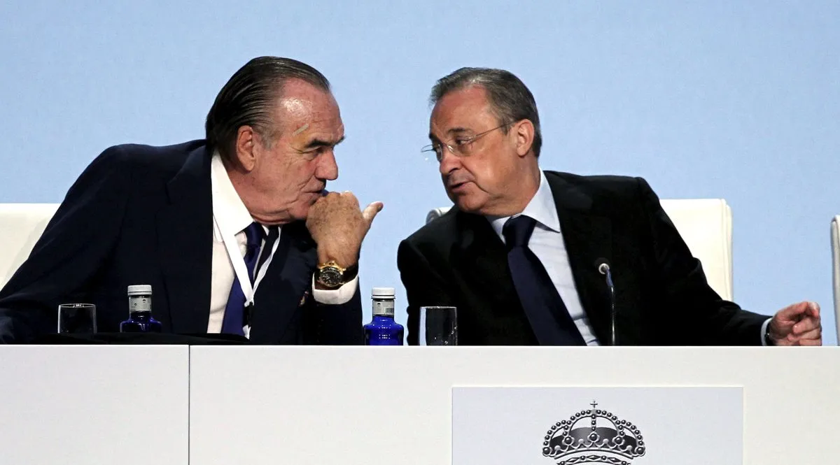 Fernando Fernández Tapias y Florentino Pérez, en un acto del Real Madrid.