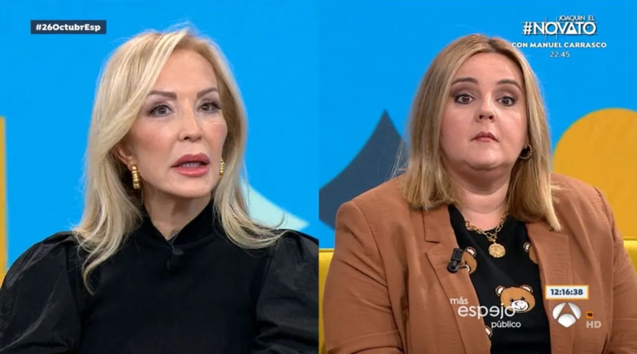 Pilar Vidal y Carmen Lomana, en 'Espejo público'.