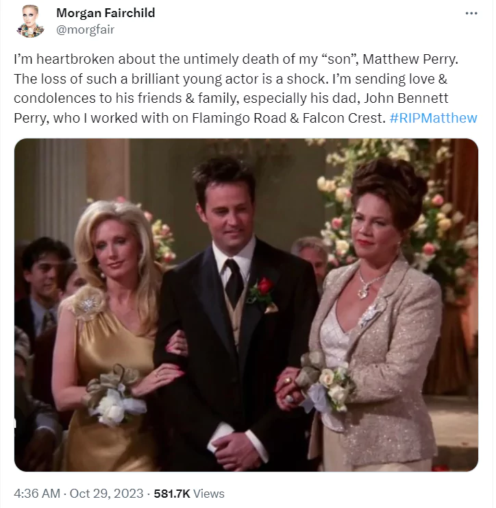 Los famosos lloran la muerte de Matthew Perry a los 54 años