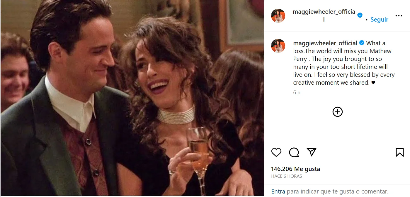 matthew perry muerte Maggie Wheeler