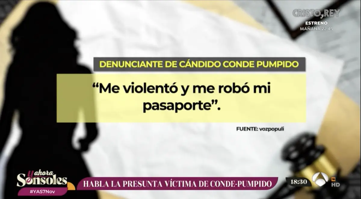 Palabras supuesta víctima de Cándido Conde-Pumpido