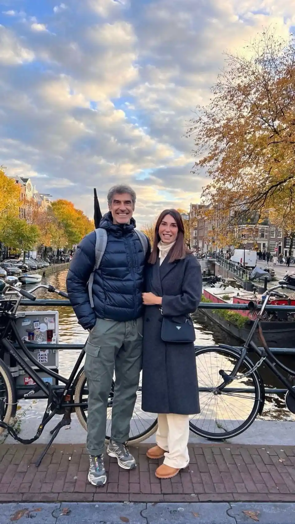 Jorge Fernández y su novia, Nora Aristegui, en Amsterdam
