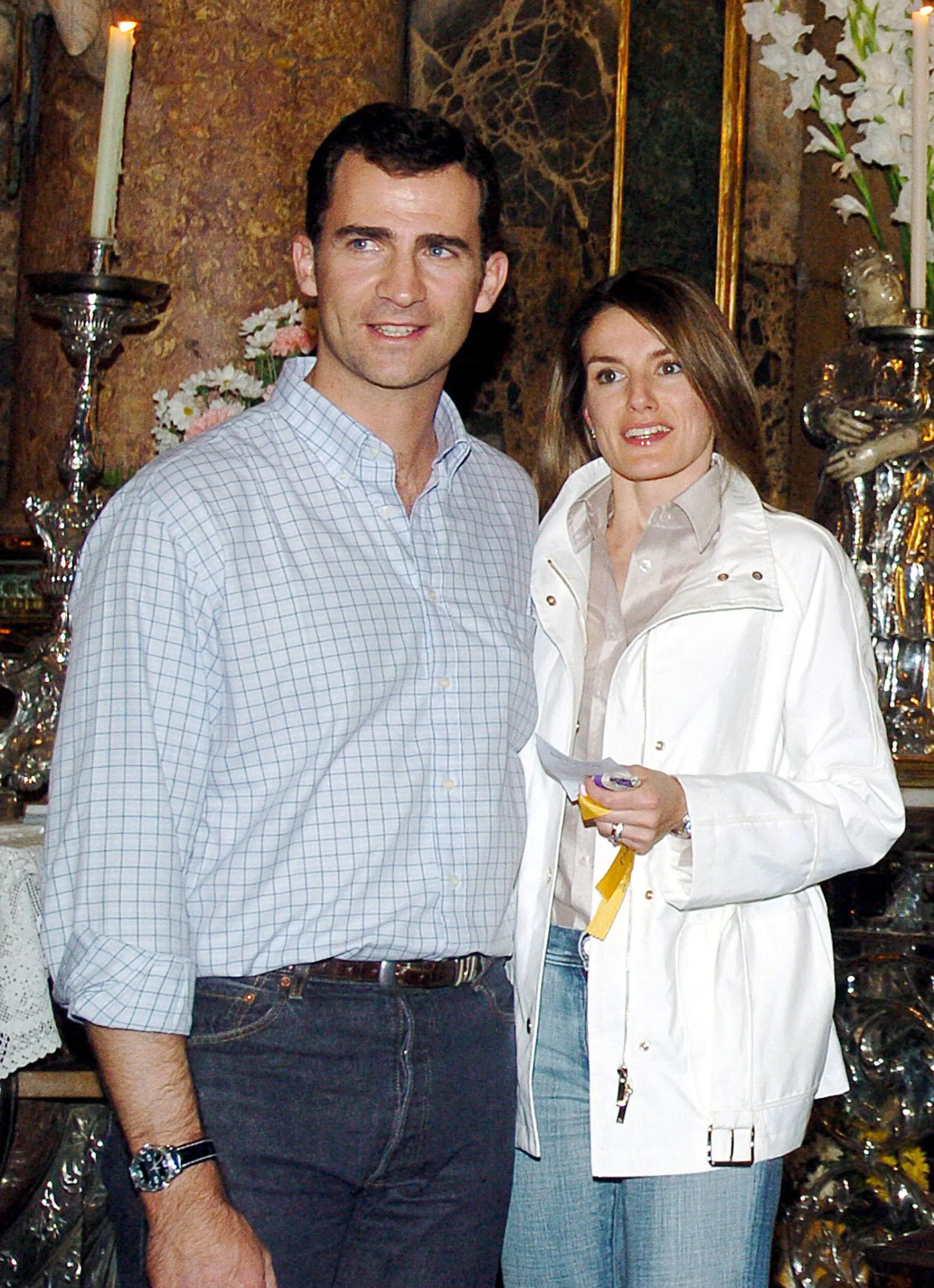 La reina Letizia y el rey Felipe VI en 2004
