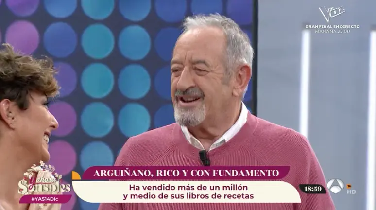 Karlos Arguiñano en el programa de Sonsoles Ónega