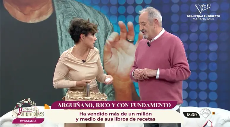 Karlos Arguiñano en el programa de Sonsoles Ónega