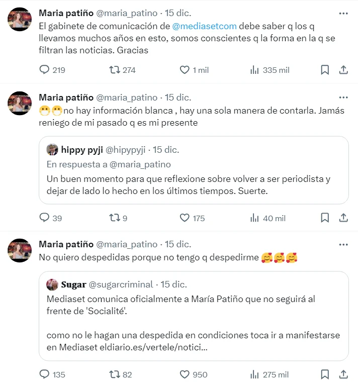 maria patiño despido