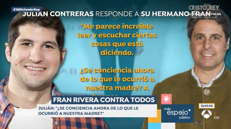 Julián Contreras responde a Fran Rivera en Espejo Público