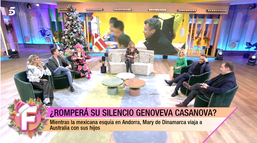 'Fiesta' habla de que Genoveva Casanova dará una exclusiva tras el escándalo con Federico de Dinamarca (captura plató)