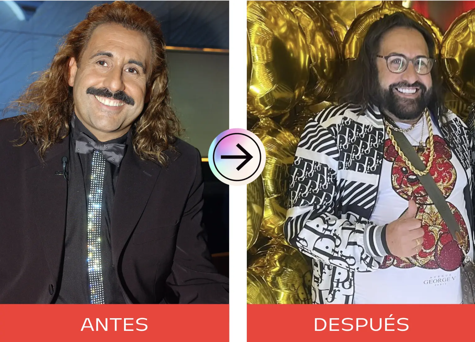 Juan Miguel Martínez, antes y ahora.