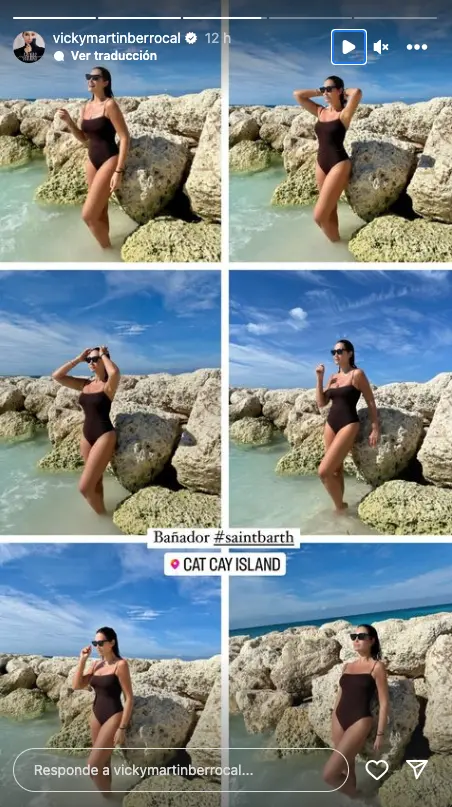 Vicky Martín Berrocal en unas imágenes en bañador en Bahamas (redes)