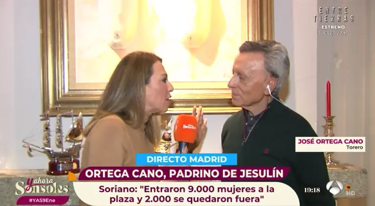 Ortega Cano en conexión con el programa de Sonsoles Ónega