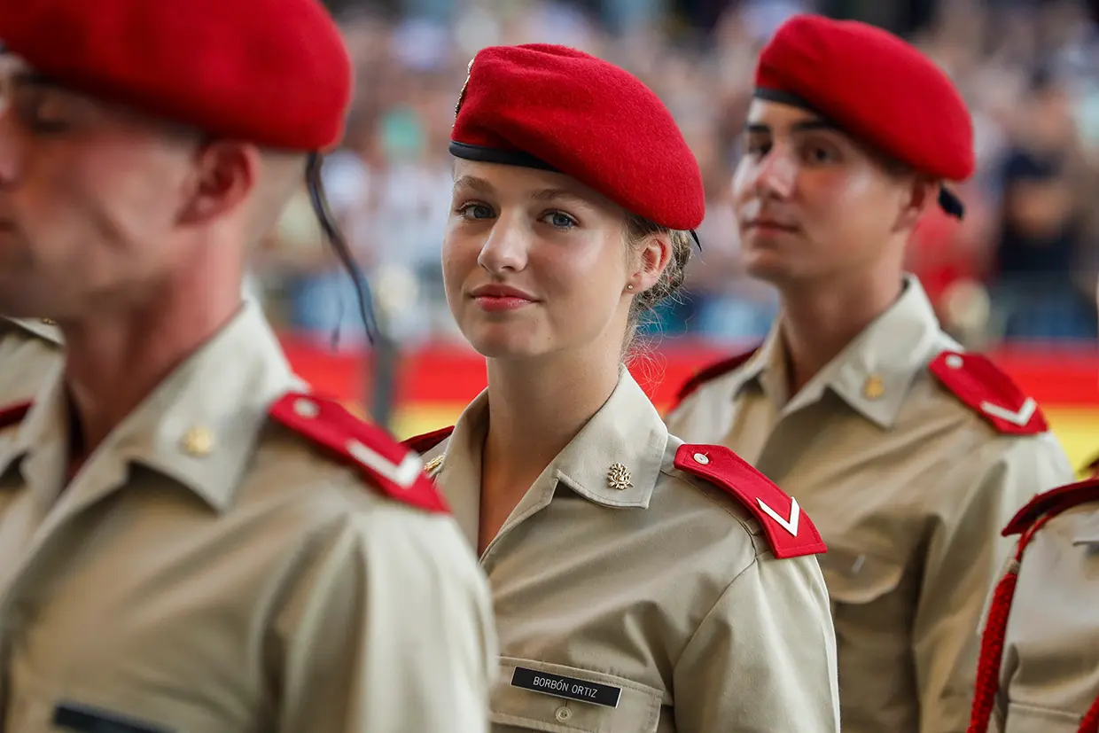 Leonor en un desfile militar.