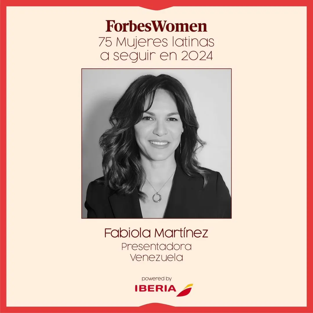Fabiola Martínez en el cartel de las 75 mujeres latinas a seguir en 2024 de Forbes.