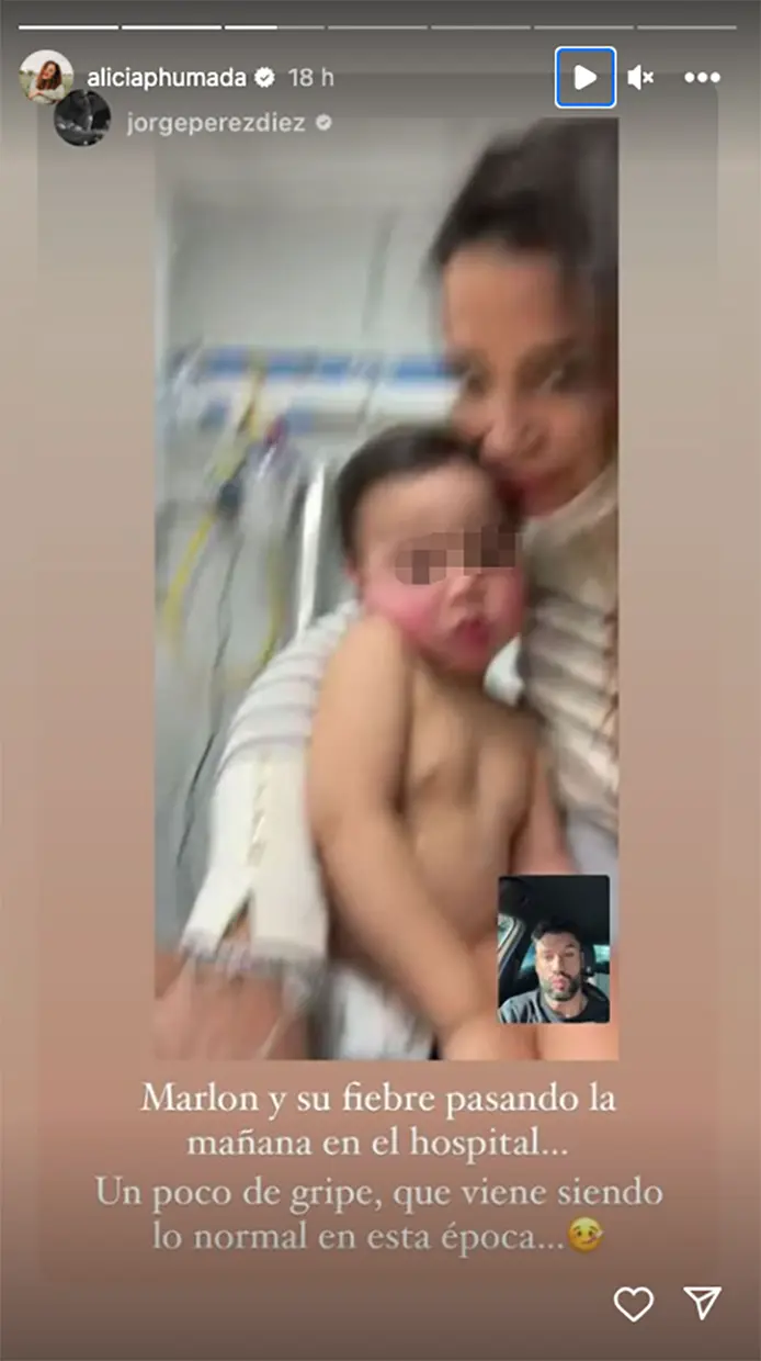 Jorge Pérez comparte una captura de su mujer y su hijo pequeño Marlon