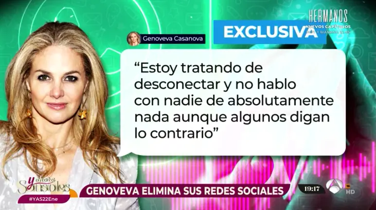 'Y ahora Sonsoles' comenta una exclusiva de Genoveva Casanova