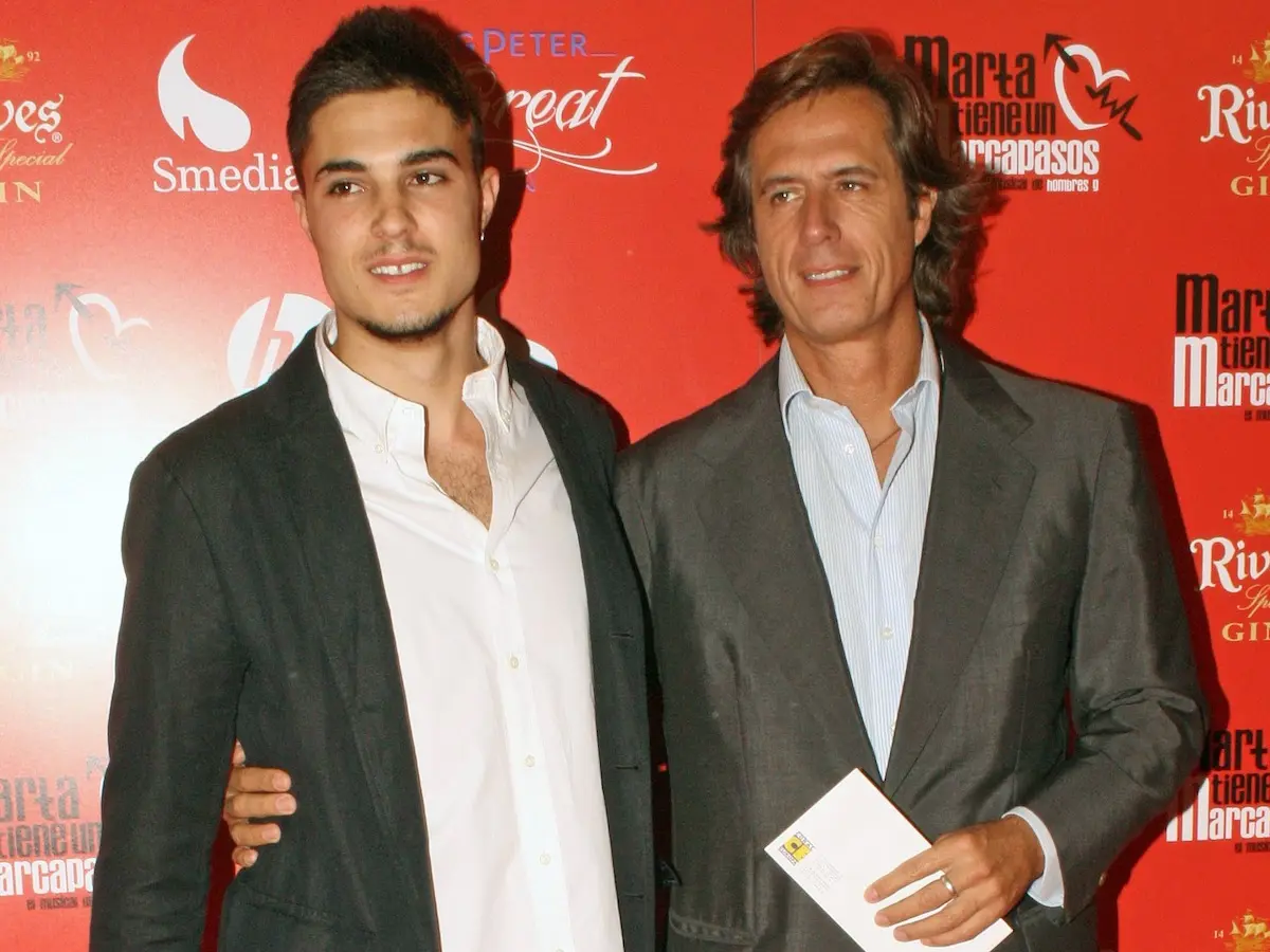 Carlo Costanzia padre e hijo en una imagen de photocall