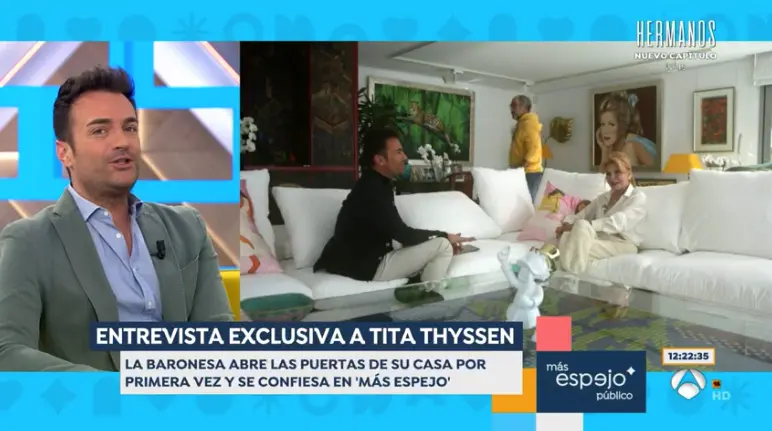 Miquel Valls presenta su entrevista a la baronesa Thyssen en 'Espejo público'