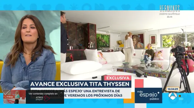 Miquel Valls presenta su entrevista a la baronesa Thyssen en 'Espejo público'