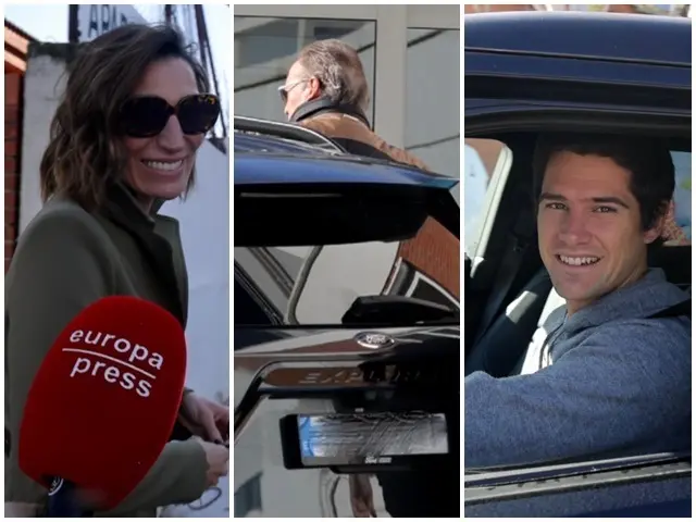 Eugenia Osborne, Bertín Osborne y José Entrecanales en el hospital para ver a Claudia Osborne tras dar a luz a su segunda hija