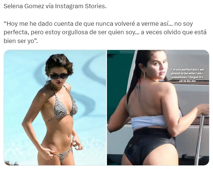 selena gomez tuit fisico