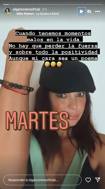 Olga Moreno en una imagen de redes con un mensaje de motivación