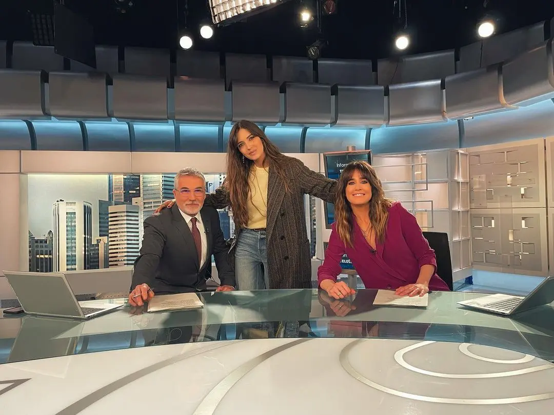 Sara Carbonero con Isabel Jiménez y David Cantero