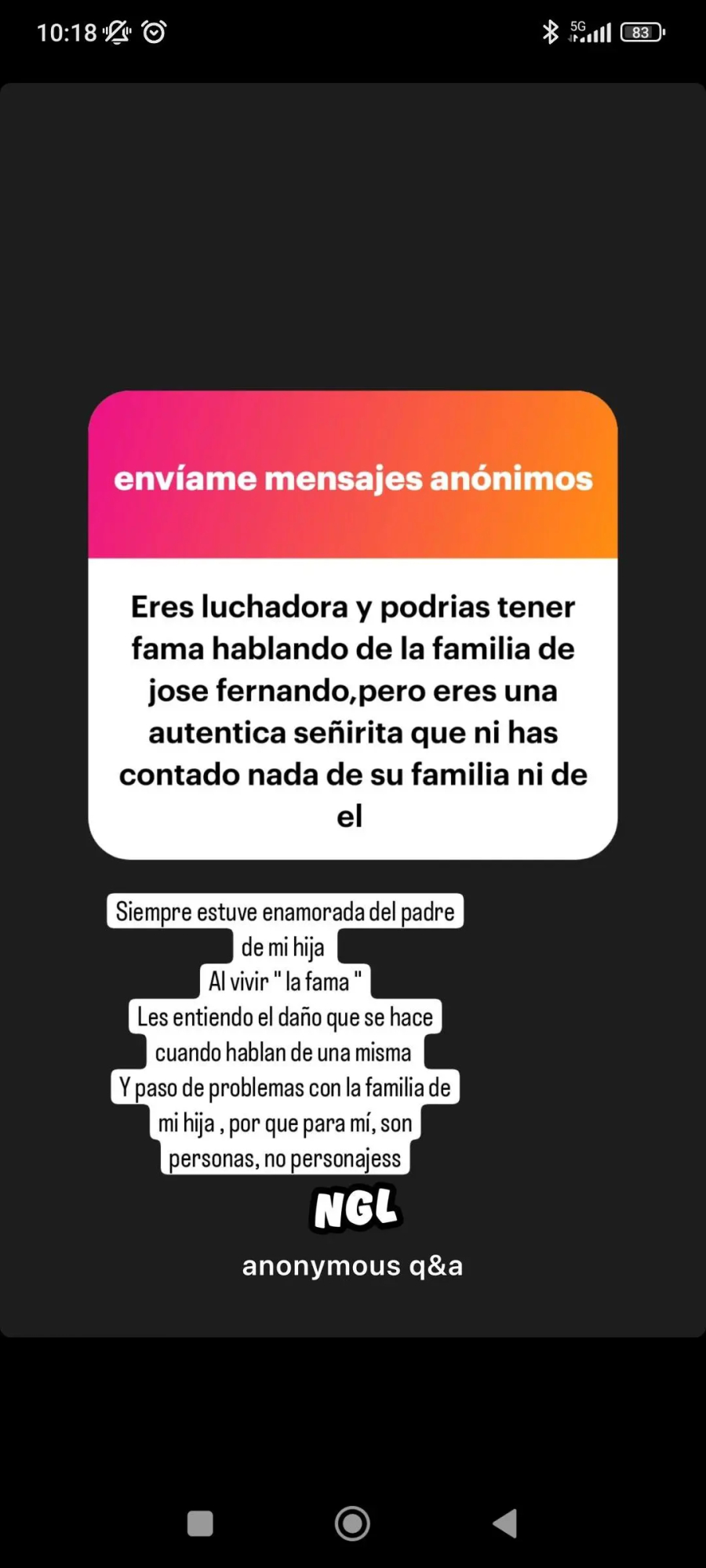 Michu responde en instagram a preguntas sobre José Fernando y Gloria Camila
