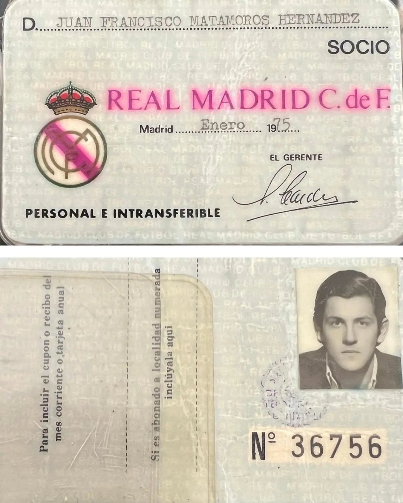 Kiko Matamoros muestra su carnet de socio del Real Madrid.