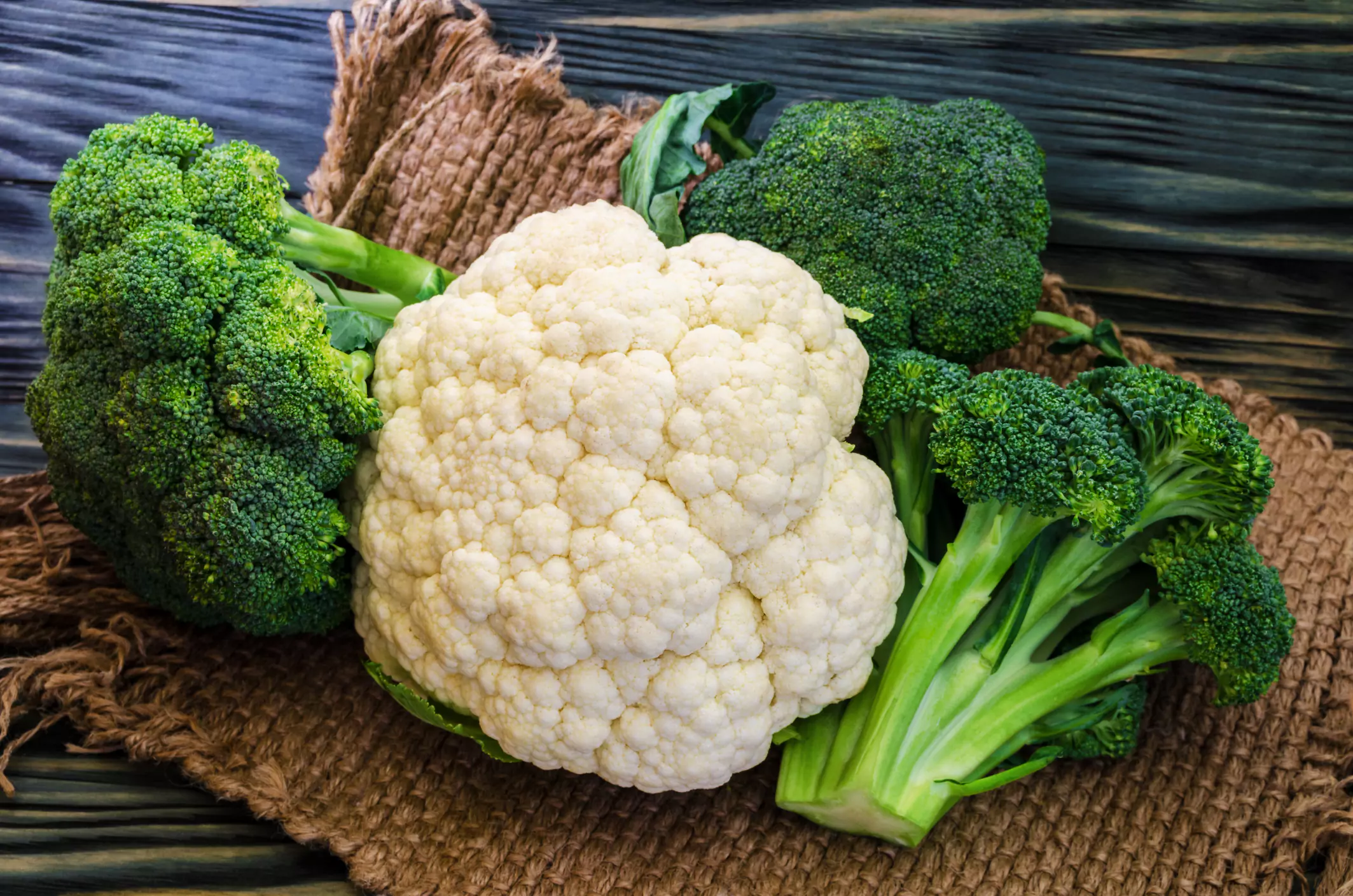 Brócoli, coliflor y el repollo