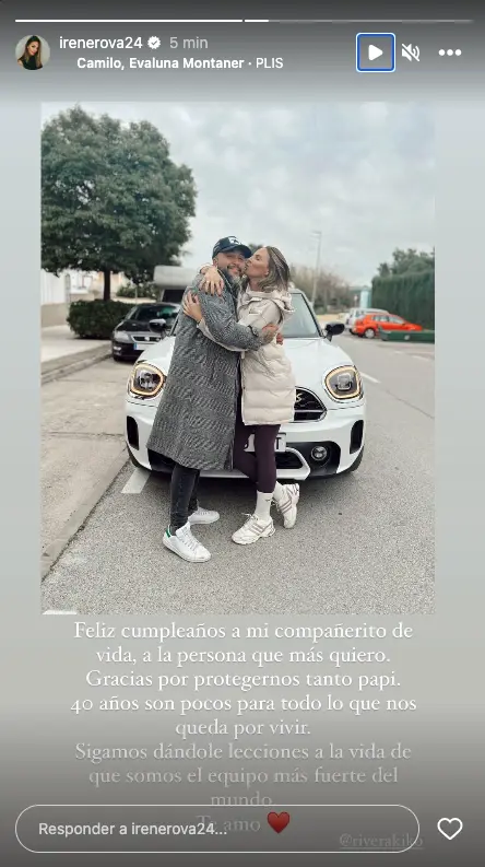 Irene Rosales felicita a Kiko Rivera en su 40º cumpleaños en stories