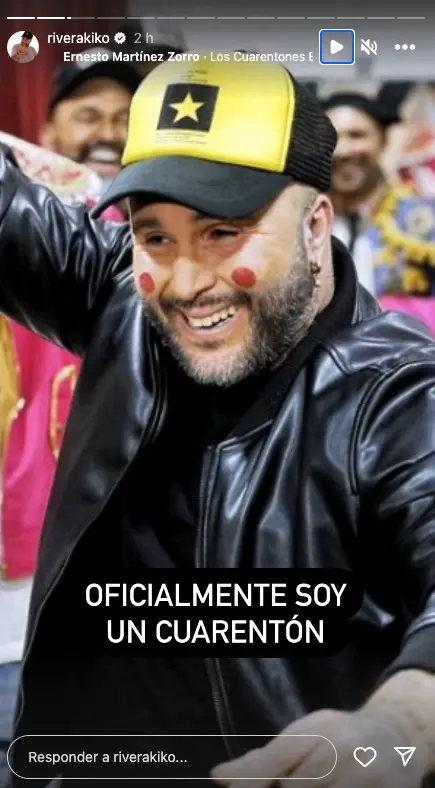 Kiko Rivera en su 40º cumpleaños en stories