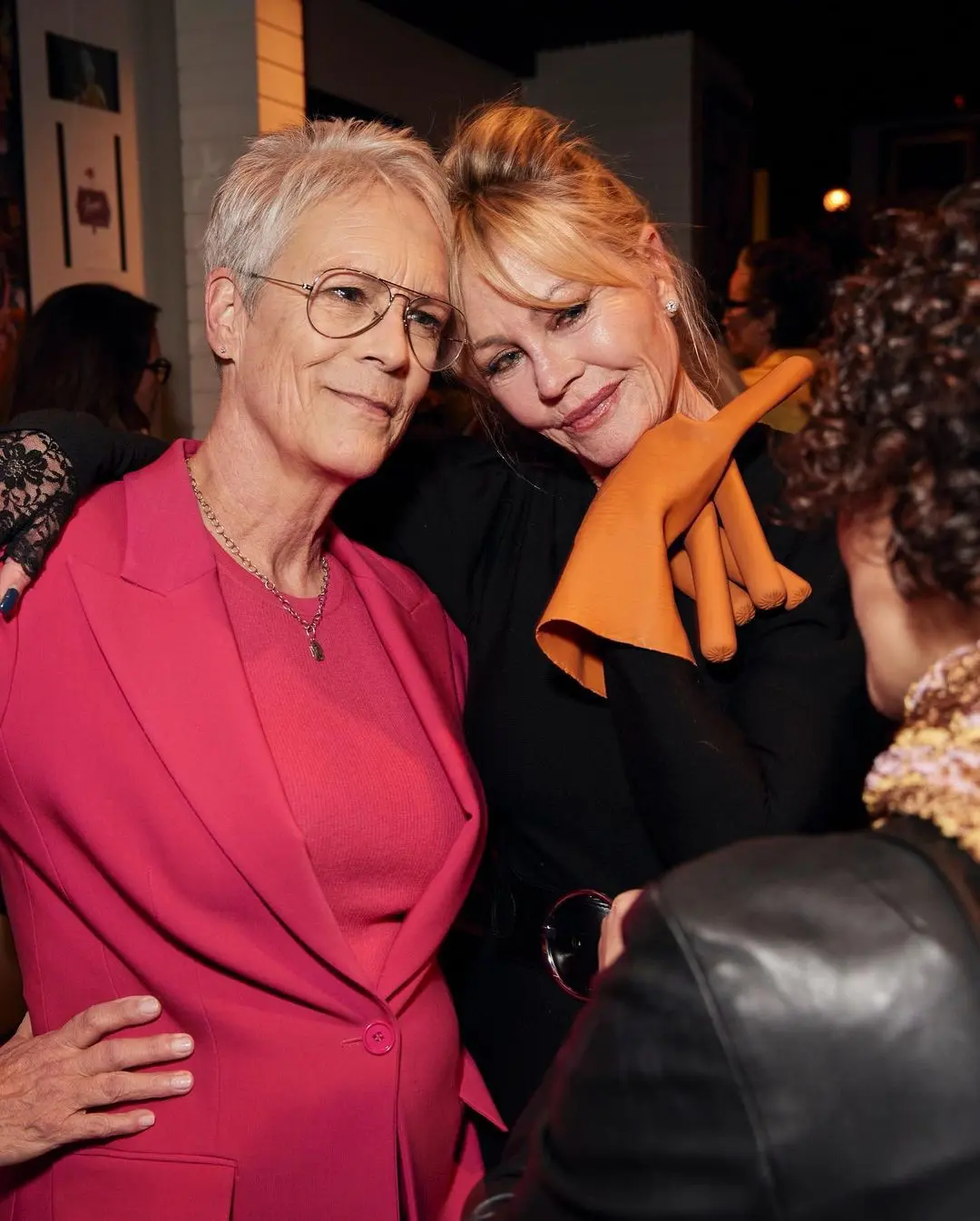 Melanie Griffith con su amiga Jamie Lee Curtis