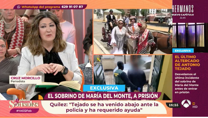 Y ahora Sonsoles habla sobre la detención del sobrino de María del Monte