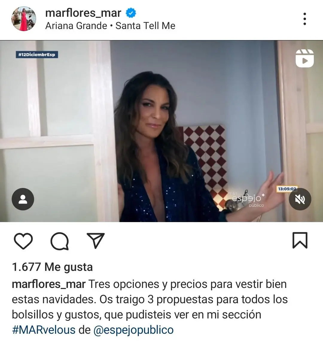 Mar Flores en los camerinos de Espejo Público