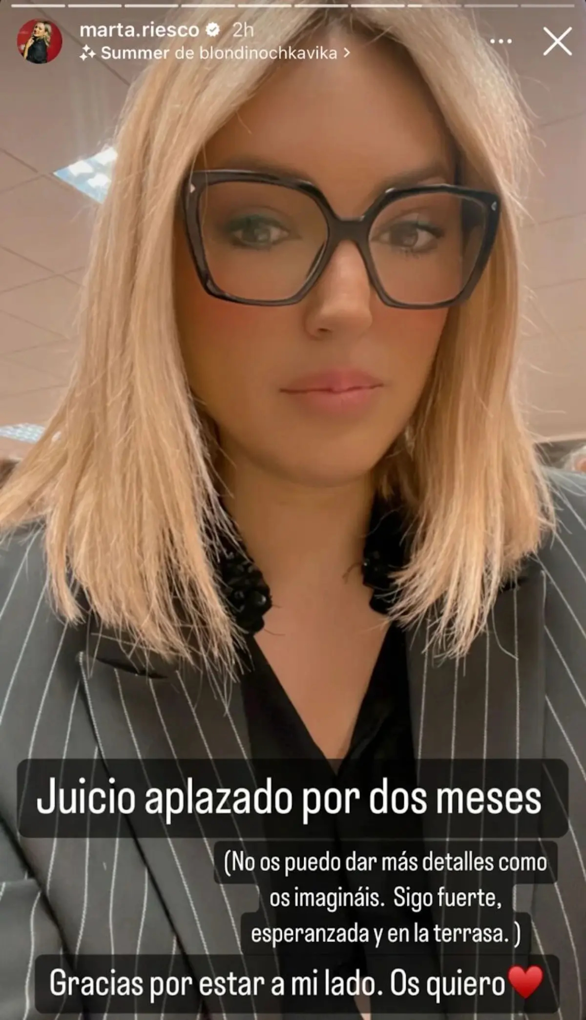 Marta Riesco juicio aplazado