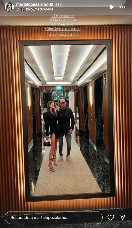 Marta López Álamo y Kiko Matamoros, en el hotel de Dubai.