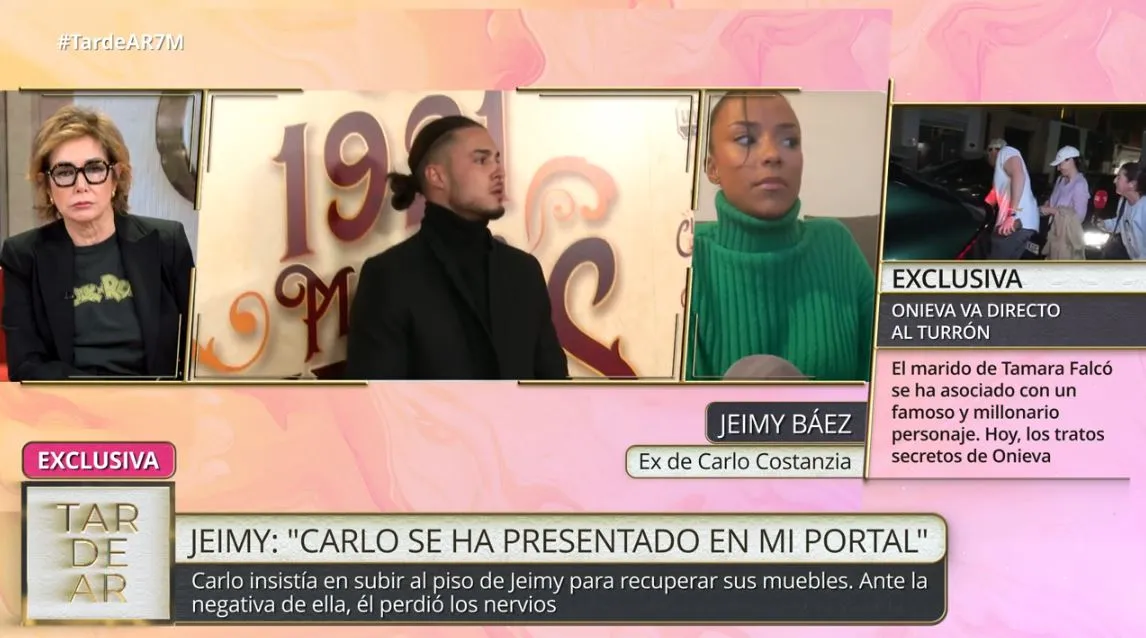 En 'TardeAR' hablan de la pelea de Carlo Costanzia y su ex, Jeimy.