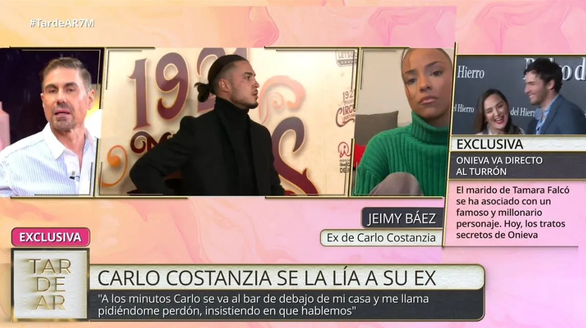 En 'TardeAR' hablan de la pelea de Carlo Costanzia y su ex, Jeimy.