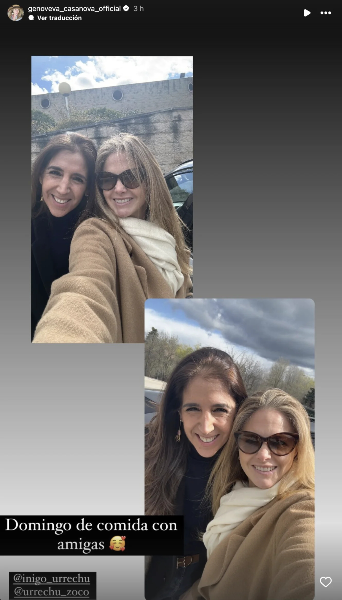 Genoveva Casanova y sus amigas en su escapada juntas