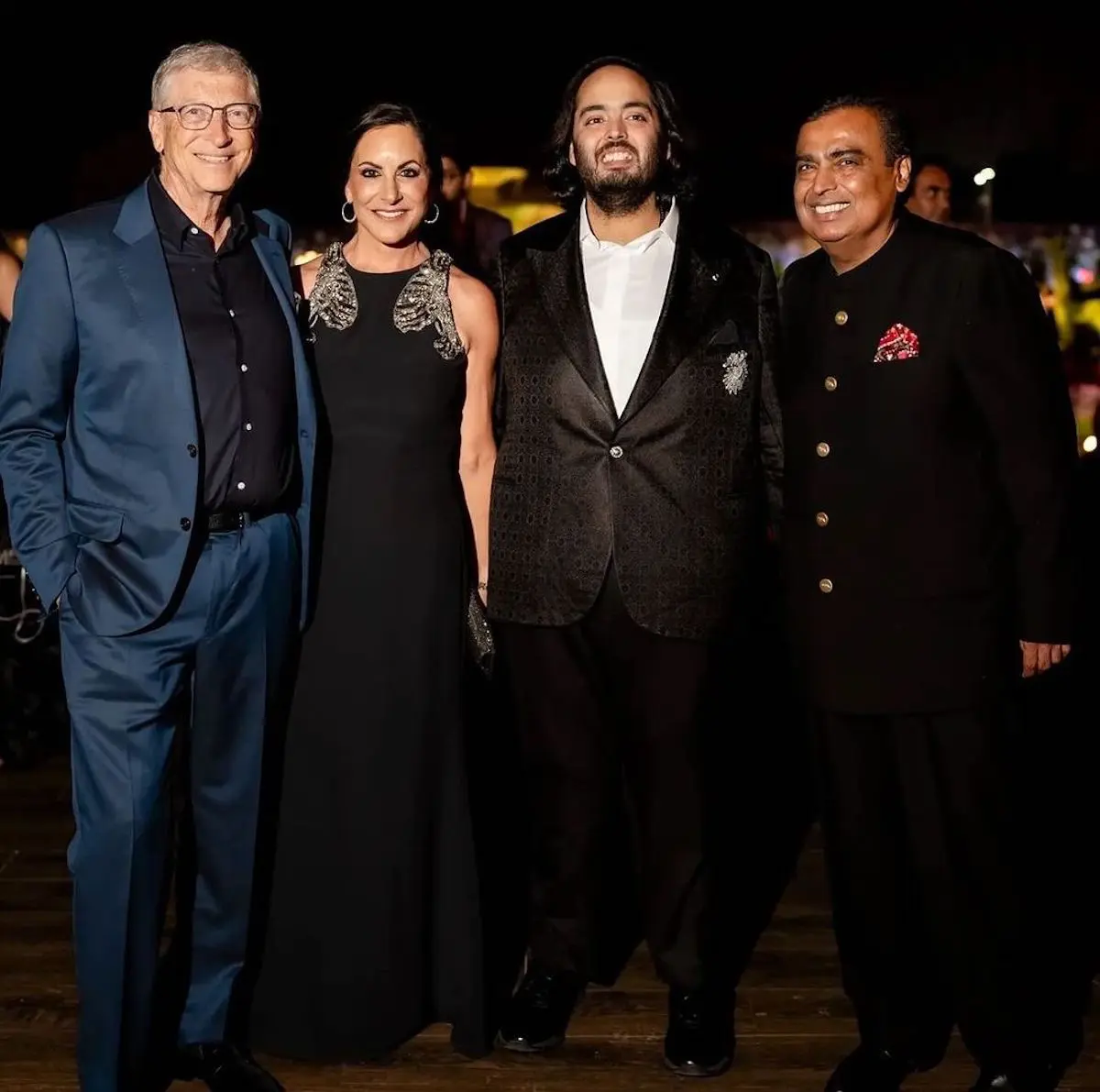 Bill Gates y su mujer en la boda india de Anant