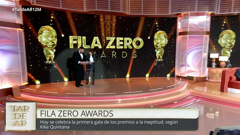 Ana Rosa y su sobrino Kike en los 'Fila zero awards'