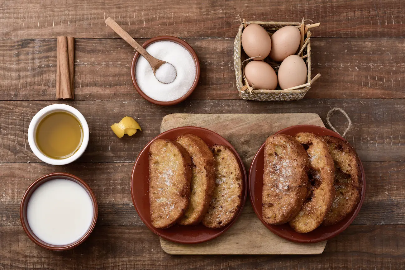 Torrijas, típico español postres para dar Pascua y Semana Santa