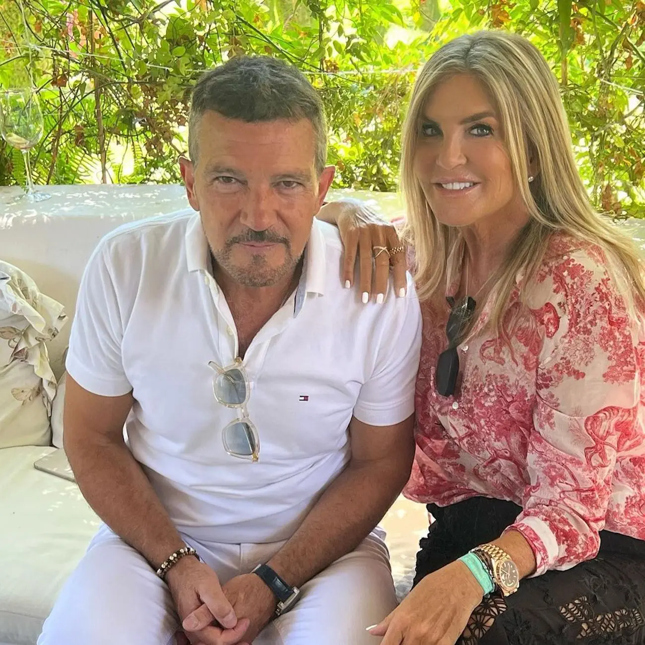 Susana Urribarri con Antonio Banderas