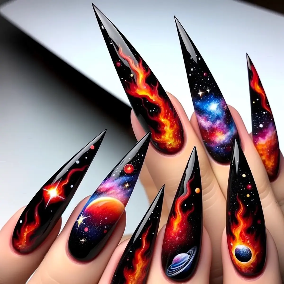 Nail Art para uñas Stiletto